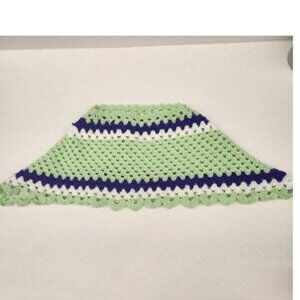 Handmade Crochet Shawl‎ Granny Square Knitwear Green Purple White kids 2-7